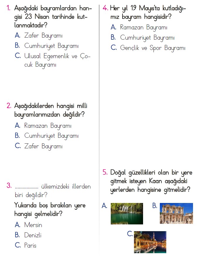 Hayat Bilgisi Online Test-1