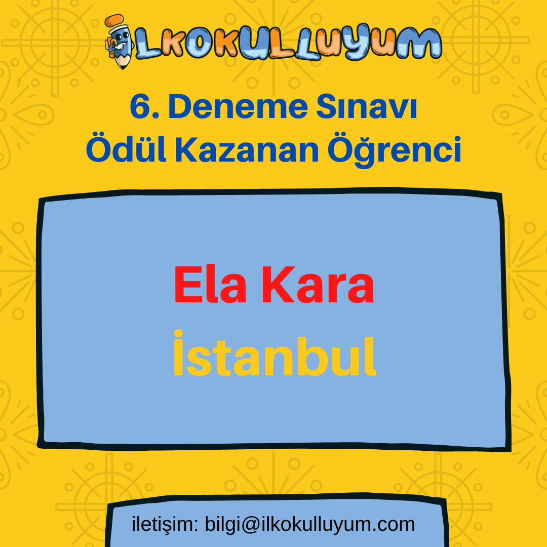 2023/2024 6. TÜRKİYE GENELİ ÖDÜLLÜ DENEME SINAVI HEDİYE ÇEKİLİŞİ SONUÇLARI