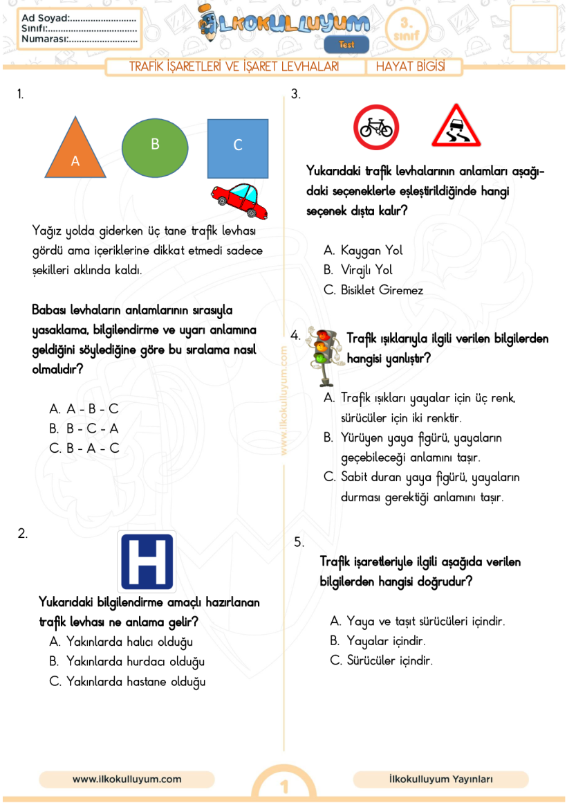 Trafik İşaretleri ve İşaret Levhaları