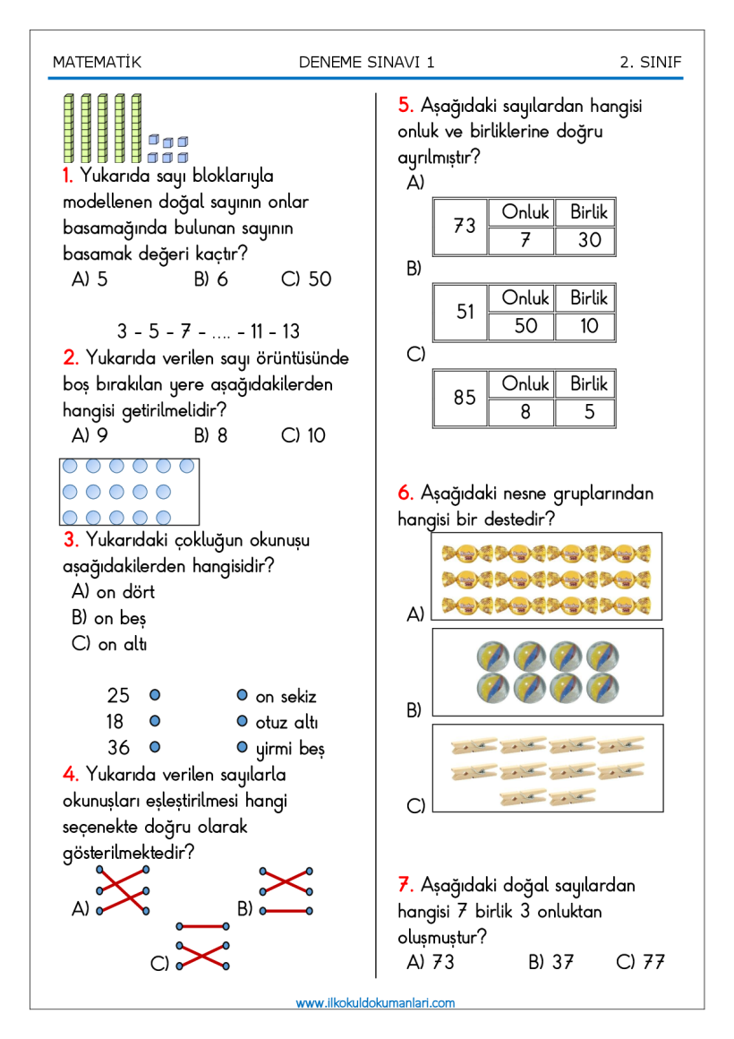 2-H matematik denemesi