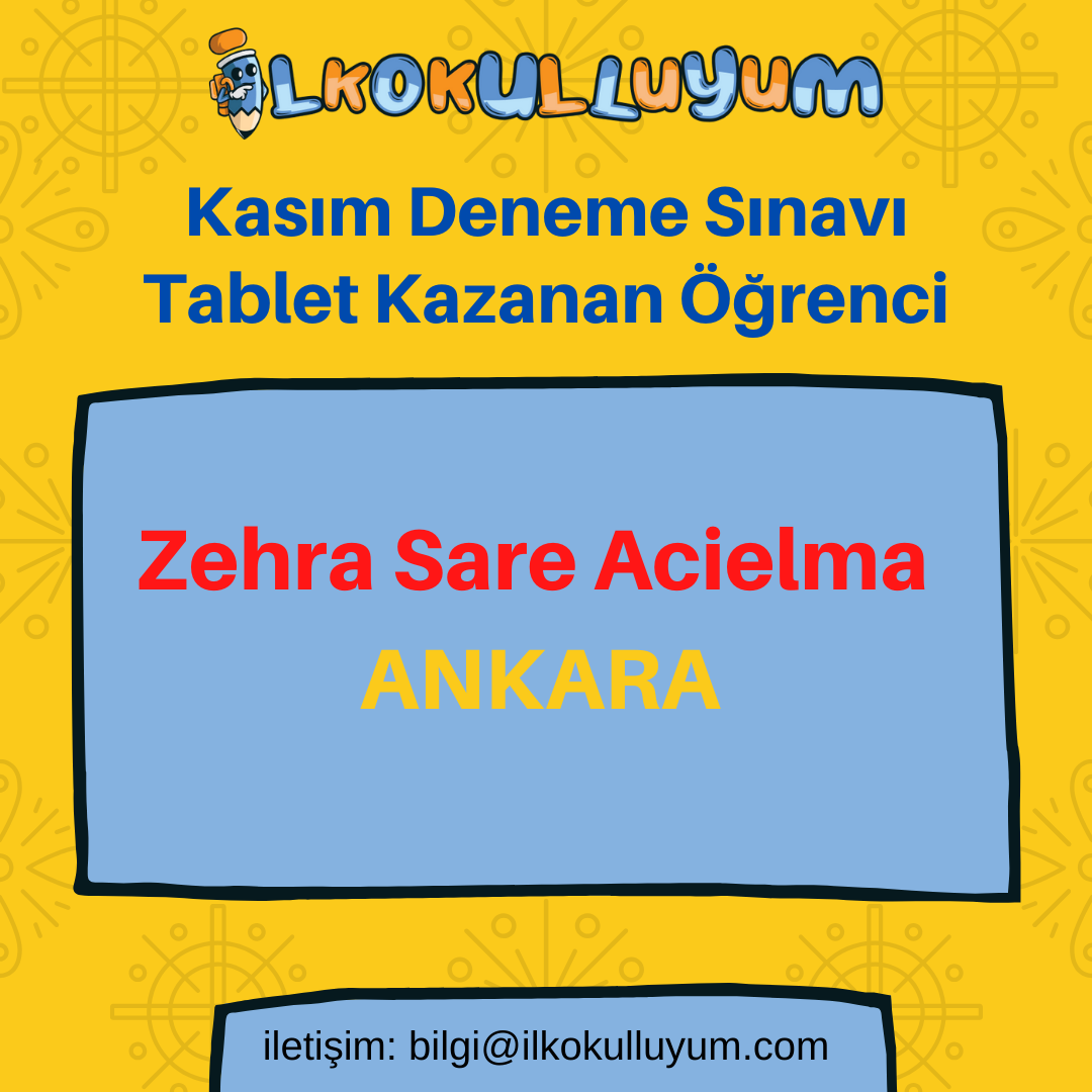 2023/2024 1. TÜRKİYE GENELİ ÖDÜLLÜ DENEME SINAVI HEDİYE ÇEKİLİŞİ SONUÇLARI